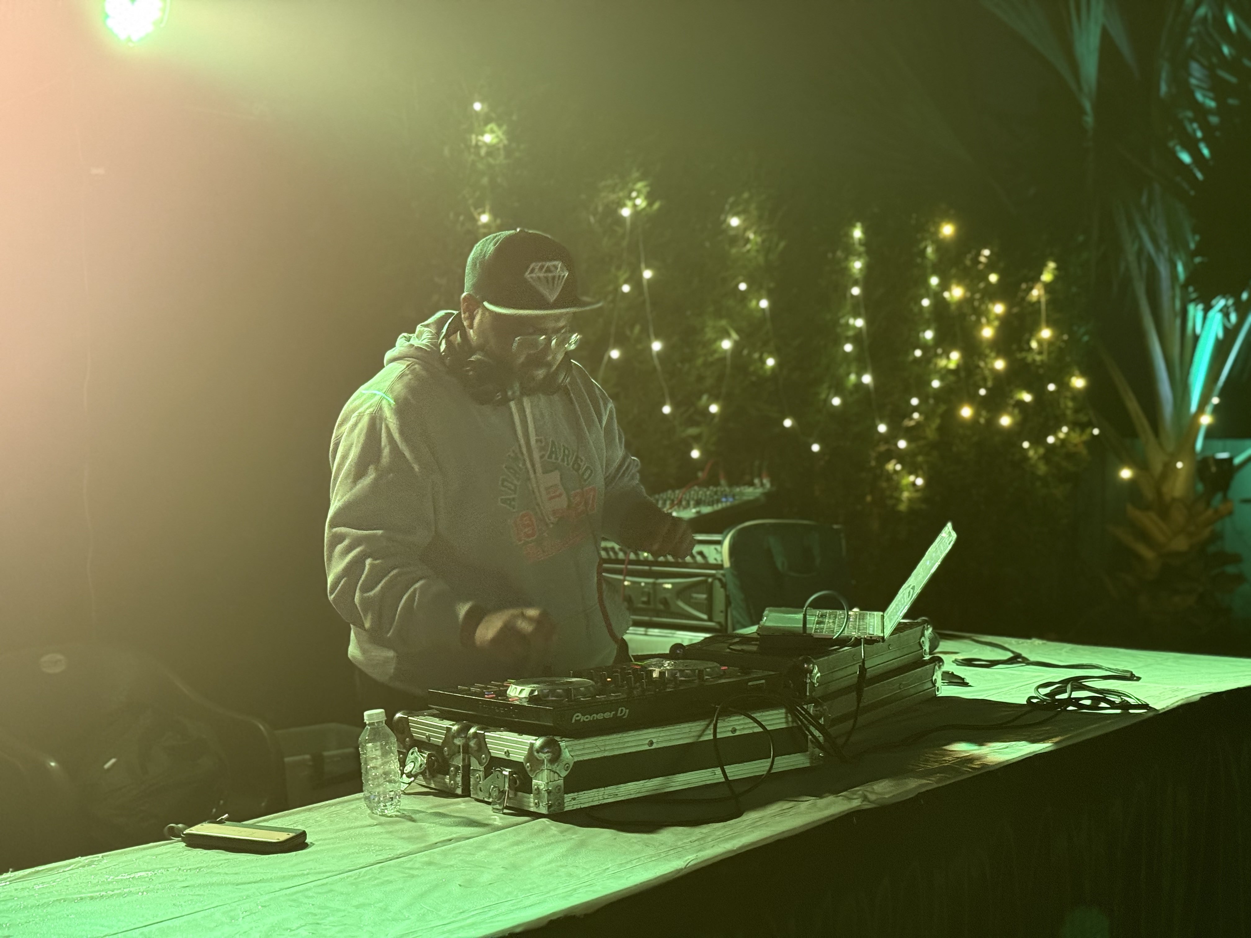 DJ performing at night event